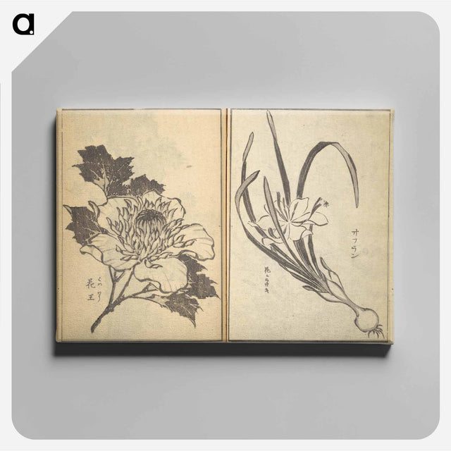 アートパネル-Old Manji’s Cursive Picture Album - 葛飾 北斎 Canvas.