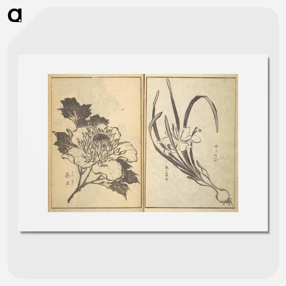 Old Manji's Cursive Picture Album - Katsushika Hokusai Poster.
