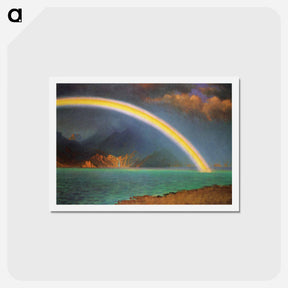アートポストカード-Rainbow over Jenny Lake, Wyoming - アルバート ビアスタット Postcard.