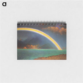 アートメモ帳-Rainbow over Jenny Lake, Wyoming - アルバート ビアスタット Memo.