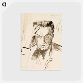 アートポストカード-Self-portrait - アルバート エーデルフェルト Postcard.
