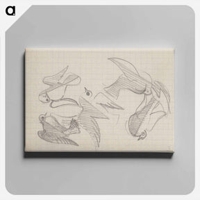 アートパネル-Sketchbook 5 doves - アーノルド ピーター ワイズ クビンチャン Canvas.