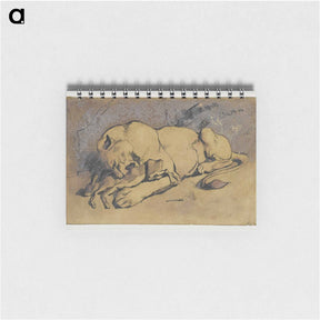 アートメモ帳-Lioness devouring a Rabbit - ウジェーヌ ドラクロワ Memo.