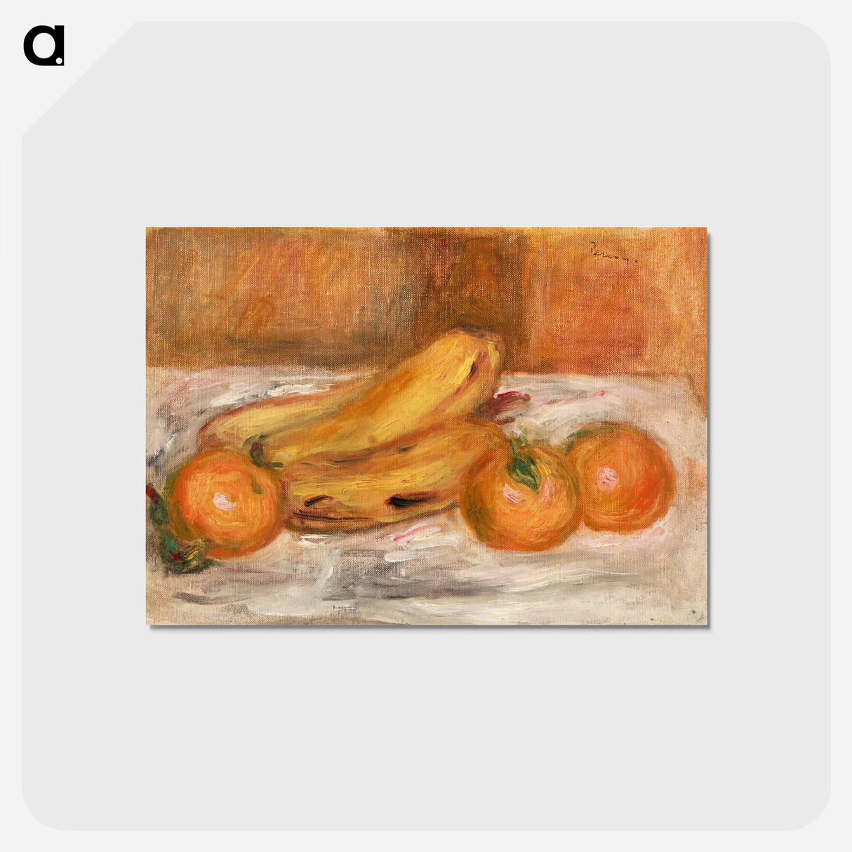 アートポストカード-Oranges and Bananas - ピエール オーギュスト ルノワール Postcard.