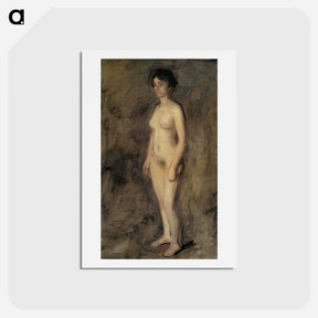 アートポストカード-Nude Woman Standing - トーマス エイキンズ Postcard.