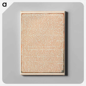 アートパネル-Jerusalem, Plate 88, "Los answerd sighing...." - ウィリアム ブレイク Canvas.