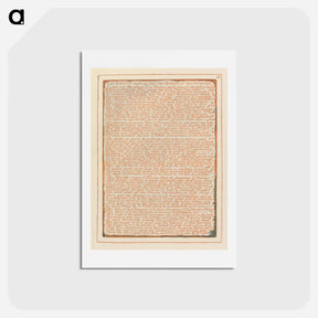 アートポストカード-Jerusalem, Plate 88, "Los answerd sighing...." - ウィリアム ブレイク Postcard.