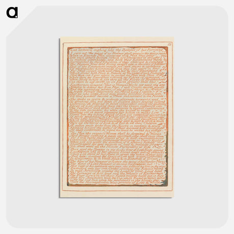 アートポストカード-Jerusalem, Plate 88, "Los answerd sighing...." - ウィリアム ブレイク Postcard.