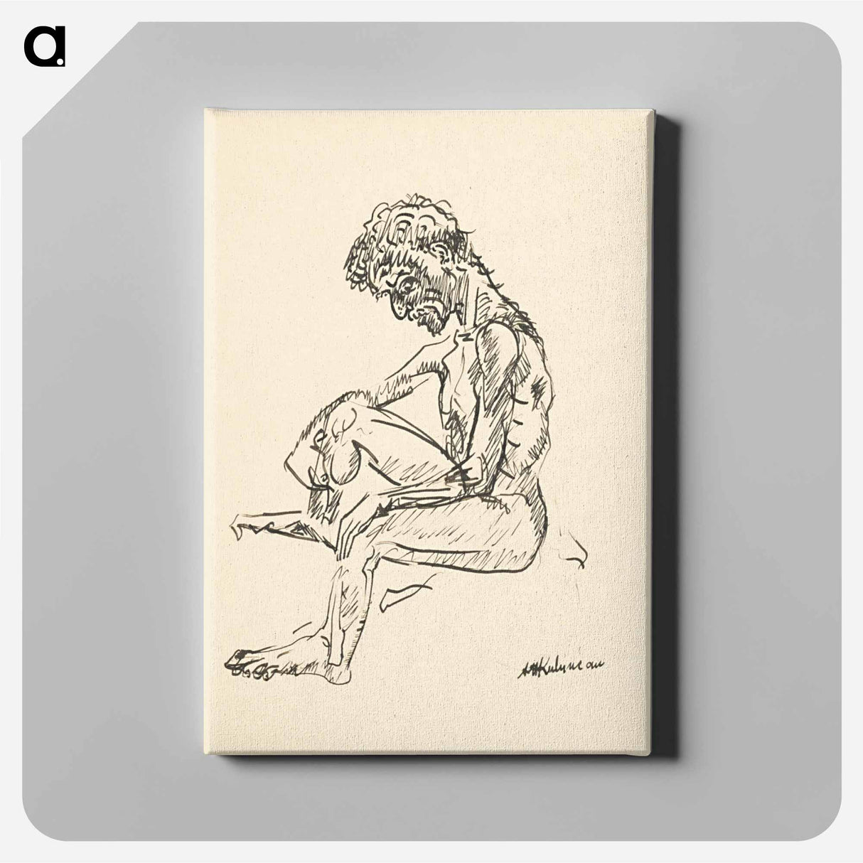 Male figure - アーノルド ピーター ワイズ クビンチャン Canvas.