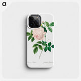 White rose - Pierre Joseph Redouté Phone Case.