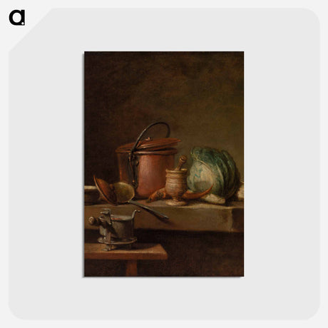 アートポストカード-Still Life with Copper Pot, Cabbage, Pestle, and Stove
 - バーンズ・コレクション Postcard.