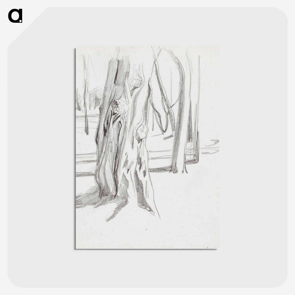 アートポストカード-(unknown) part of a sketchbook - アルバート エーデルフェルト Postcard.