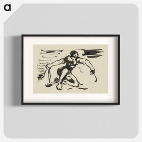 アートポスター-Sketchbook 22 seated figure - アーノルド ピーター ワイズ クビンチャン Poster.