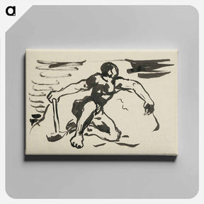 アートパネル-Sketchbook 22 seated figure - アーノルド ピーター ワイズ クビンチャン Canvas.