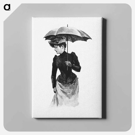 アートパネル-Woman with Umbrella, Verdens Storbyer
 - 大英図書館 Canvas.