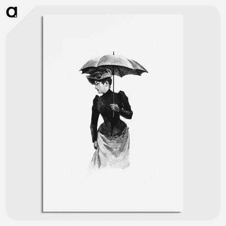 アートポスター-Woman with Umbrella, Verdens Storbyer
 - 大英図書館 Poster.