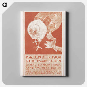 アートパネル-Aankondiging voor kalender 1904 - テオ ヴァン ホイテマ Canvas.