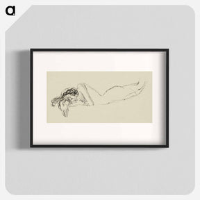 アートポスター-Sketchbook 22 lying woman - アーノルド ピーター ワイズ クビンチャン Poster.