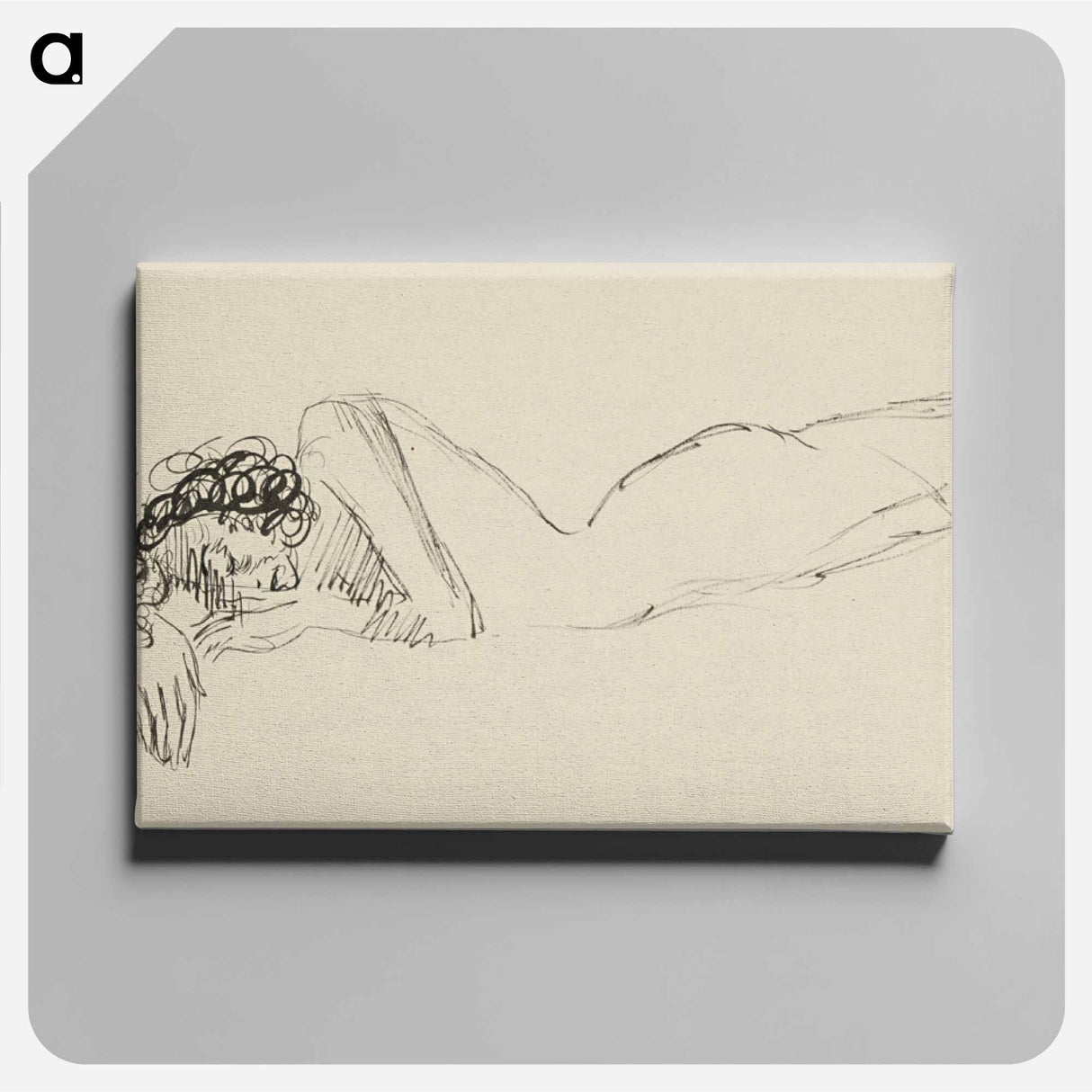 Sketchbook 22 lying woman - アーノルド ピーター ワイズ クビンチャン Canvas.