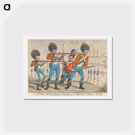 アートポストカード-Guard-Room Tactics; Bugs in Danger; or a Volunteer Corps in Action
 - イェール大学アートギャラリー Postcard.