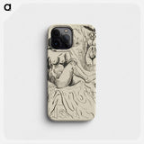 Sketchbook 22 two female nudes - アーノルド ピーター ワイズ クビンチャン Phone Case.