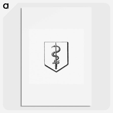 アートポスター-Heraldic Shield with Snake and Sword
 - 大英図書館 Poster.