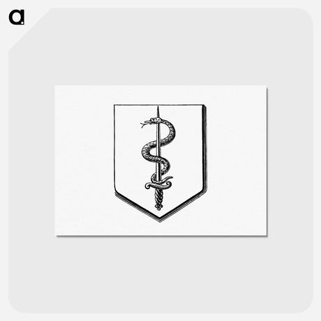 アートポストカード-Heraldic Shield with Snake and Sword
 - 大英図書館 Postcard.