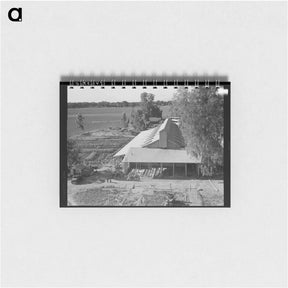 アートメモ帳-Tulare County. Mineral King Farm Cooperative Association. New barn under construction. California. - ドロテア ラング Memo.