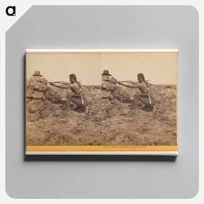 アートパネル-A Modoc Warrior on the War Path
 - エドワード マイブリッジ Canvas.