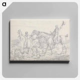 アートパネル-Scraps, No. 26: Hunting - The Kill, Fox About to be Thrown to the Hounds
 - イェール大学アートギャラリー Canvas.