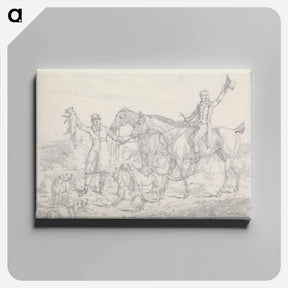 アートパネル-Scraps, No. 26: Hunting - The Kill, Fox About to be Thrown to the Hounds
 - イェール大学アートギャラリー Canvas.