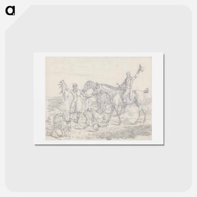 アートポストカード-Scraps, No. 26: Hunting - The Kill, Fox About to be Thrown to the Hounds
 - イェール大学アートギャラリー Postcard.