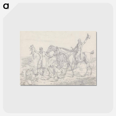 アートポストカード-Scraps, No. 26: Hunting - The Kill, Fox About to be Thrown to the Hounds
 - イェール大学アートギャラリー Postcard.