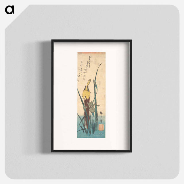 アートポスター-Bird and Iris
 - 歌川 広重 Poster.