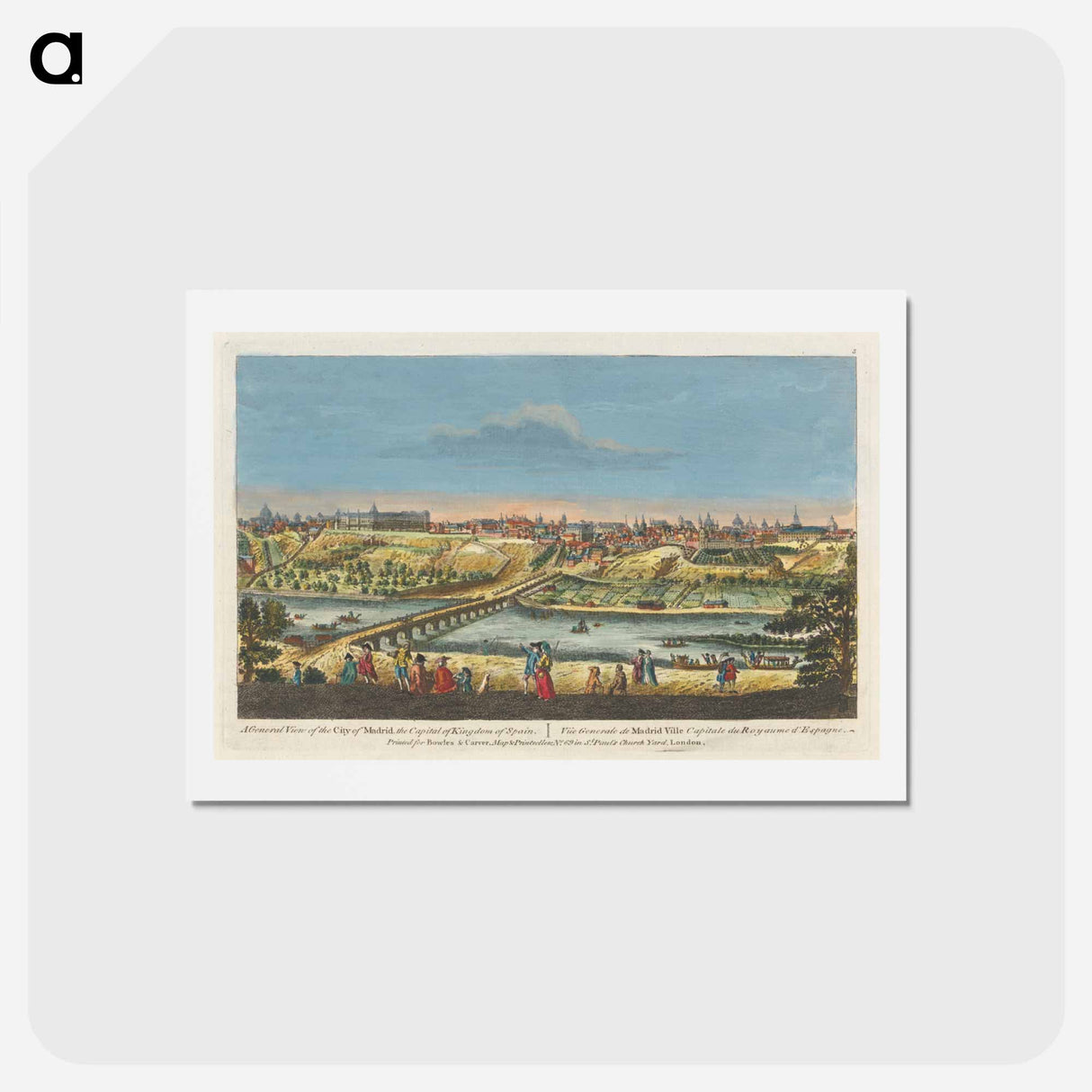 アートポストカード-A General View of the City of Madrid, the Capital of Kingdom of Spain
 - イェール大学アートギャラリー Postcard.