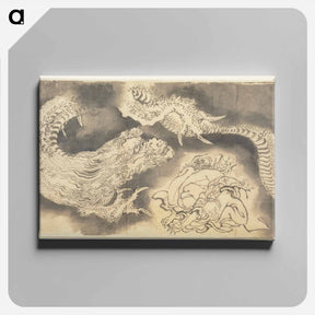 アートパネル-Dragon - 葛飾 北斎 Canvas.