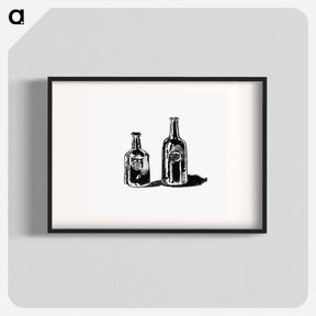 アートポスター-Old Port Wine Bottles, Oporto
 - 大英図書館 Poster.