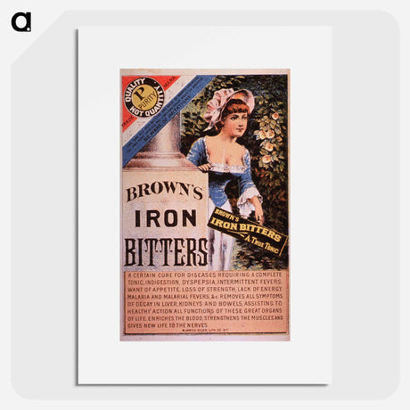 アートポスター-Brown's Iron Bitters Advertisement
 - 国立医学図書館 Poster.