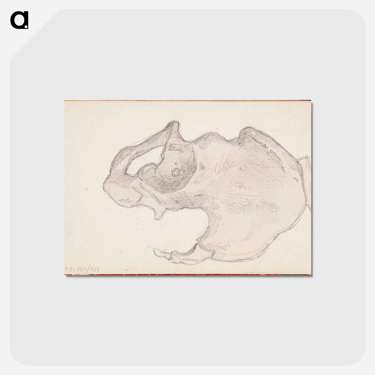 アートポストカード-(unknown) part of a sketchbook - アルバート エーデルフェルト Postcard.