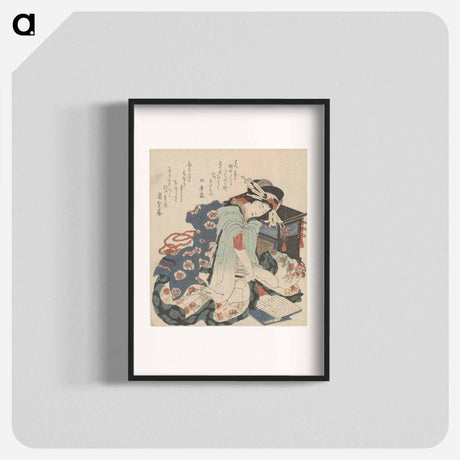 アートポスター-A comparison of Genroku poems and shells - 葛飾 北斎 Poster.