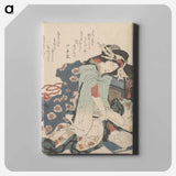 アートパネル-A comparison of Genroku poems and shells - 葛飾 北斎 Canvas.