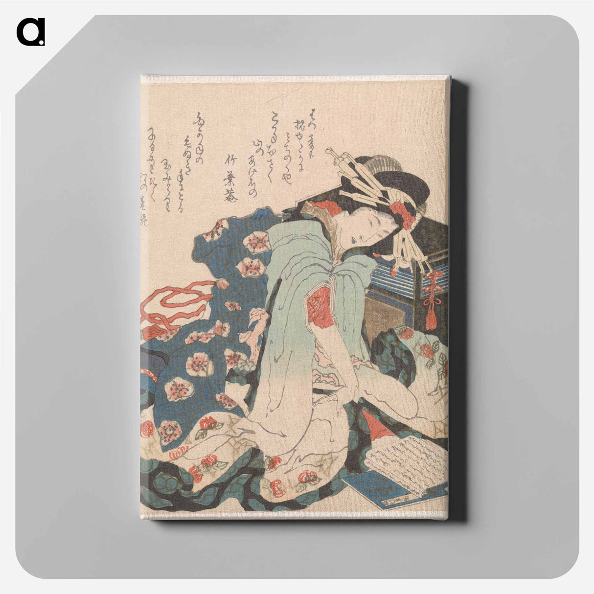 A comparison of Genroku poems and shells - Katsushika Hokusai Canvas.