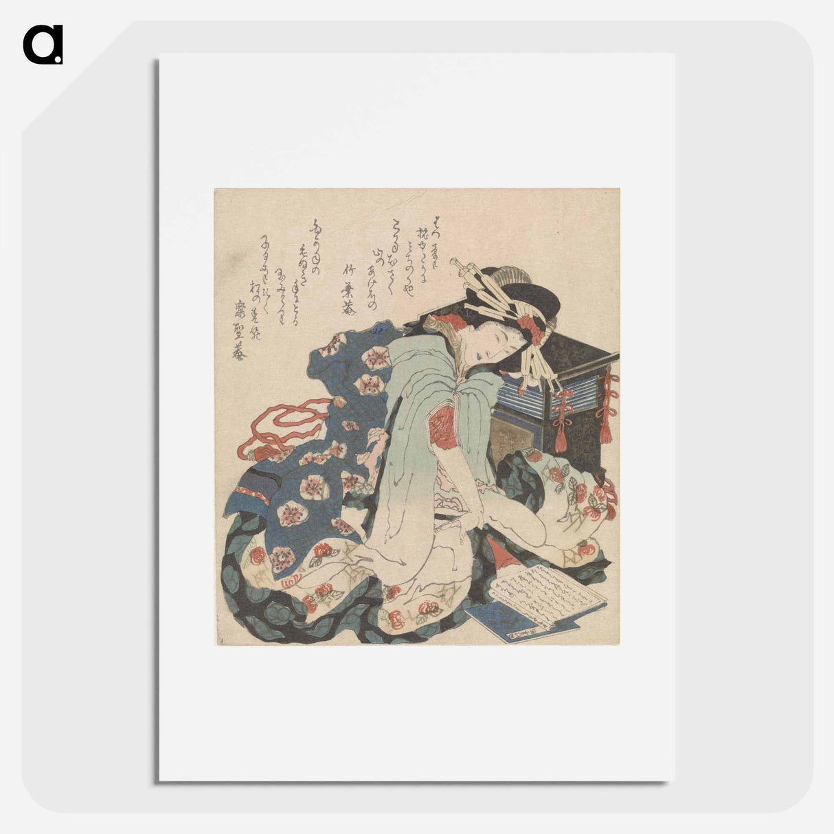 アートポスター-A comparison of Genroku poems and shells - 葛飾 北斎 Poster.