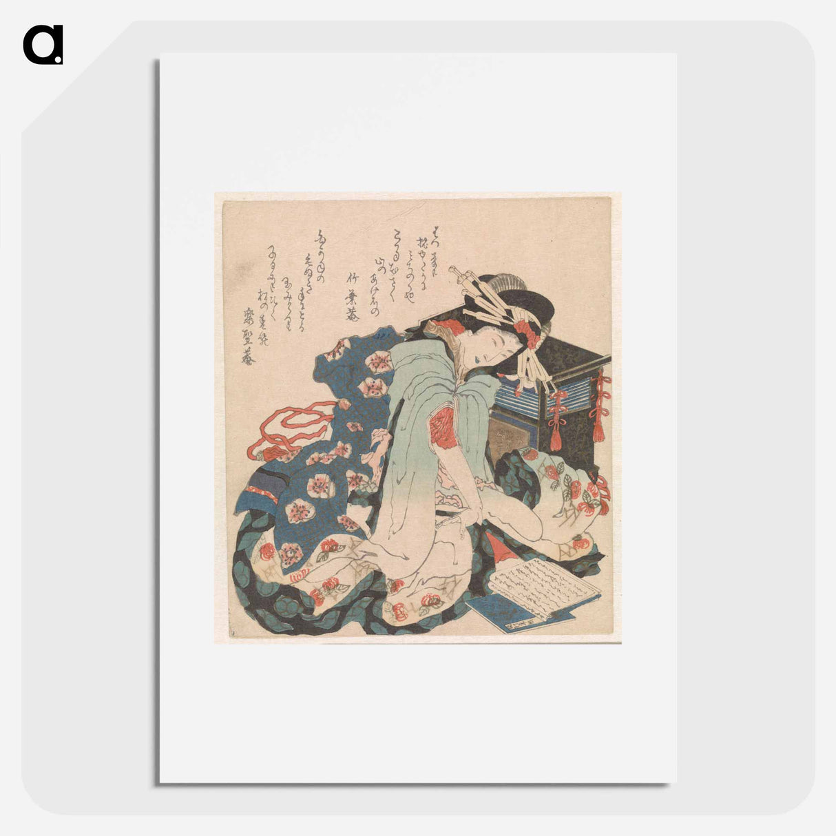 A comparison of Genroku poems and shells - Katsushika Hokusai Poster.