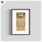 Kalenderblad november met drie slapende eenden - テオ ヴァン ホイテマ Poster.