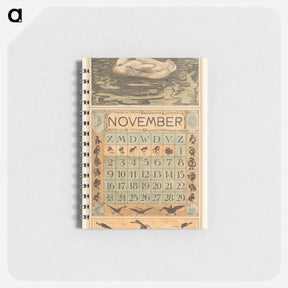 アートメモ帳-Kalenderblad november met drie slapende eenden - テオ ヴァン ホイテマ Memo.