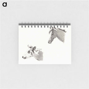 アートメモ帳-Head of a horse and the head of a cow - ジャン ベルナール Memo.
