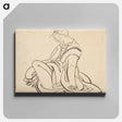 アートパネル-Seated Woman - 葛飾 北斎 Canvas.