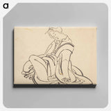 アートパネル-Seated Woman - 葛飾 北斎 Canvas.