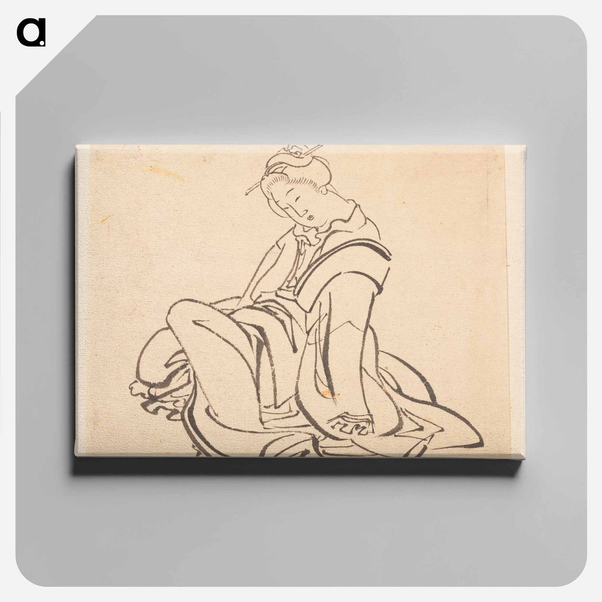 Seated Woman - Katsushika Hokusai Canvas.